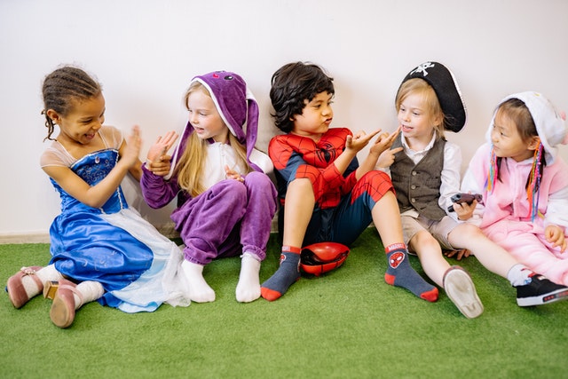 nursery kids sitting